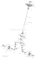 Part Location Diagram of 581420601 Weed Eater Front Wheel Assembly
